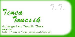 timea tancsik business card